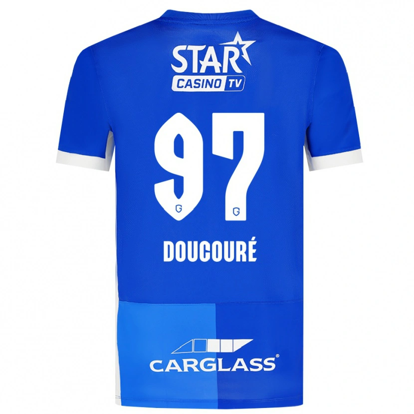 Danxen Män Emile Doucouré #97 Mellanblå Kungligblå Vit Hemmatröja Matchtröjor 2026/27 Tröjor T-Tröja