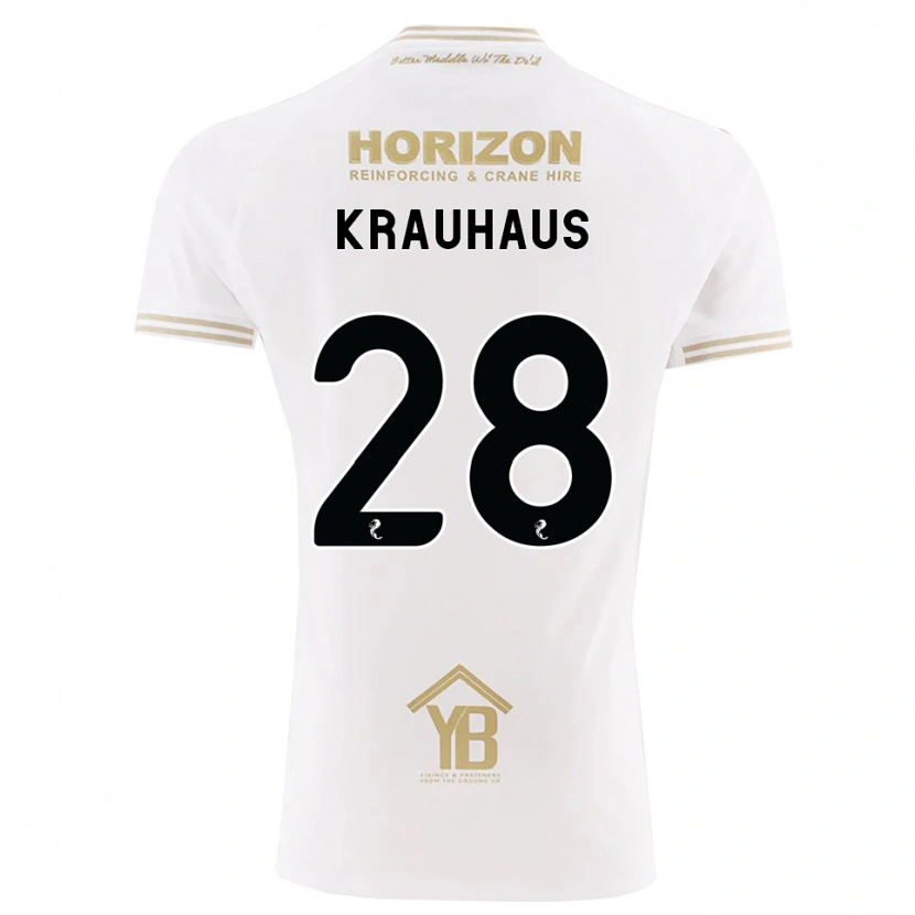 Danxen Män Ben Krauhaus #28 Vete Vit Bortatröja Matchtröjor 2026/27 Tröjor T-Tröja