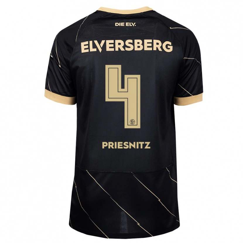 Danxen Män Julius Priesnitz #4 Svart Brun Bortatröja Matchtröjor 2026/27 Tröjor T-Tröja