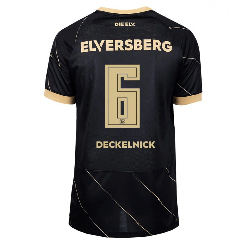 Danxen Män Tayler Deckelnick #6 Svart Brun Bortatröja Matchtröjor 2026/27 Tröjor T-Tröja