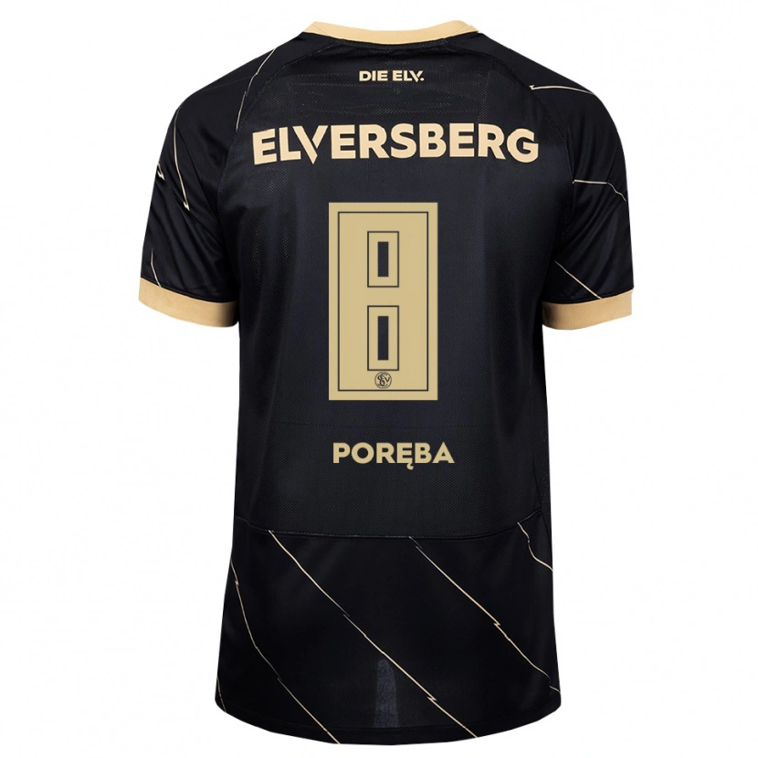 Danxen Män Lukasz Poreba #8 Svart Brun Bortatröja Matchtröjor 2026/27 Tröjor T-Tröja