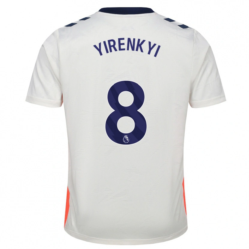 Danxen Män Caleb Yirenkyi #8 Vit Orange Kungligt Blå Bortatröja Matchtröjor 2026/27 Tröjor T-Tröja