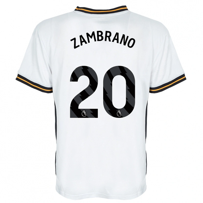 Danxen Män Óscar Zambrano #20 Vit Orange Svart Bortatröja Matchtröjor 2026/27 Tröjor T-Tröja