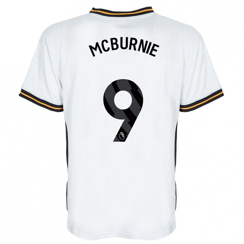 Danxen Män Oli Mcburnie #9 Vit Orange Svart Bortatröja Matchtröjor 2026/27 Tröjor T-Tröja