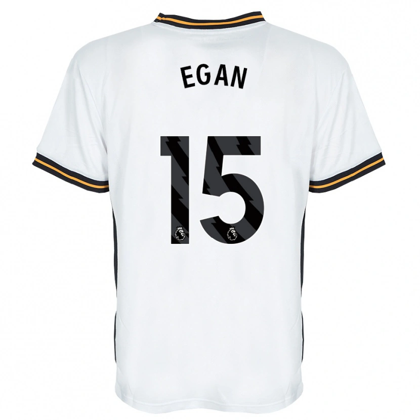 Danxen Män John Egan #15 Vit Orange Svart Bortatröja Matchtröjor 2026/27 Tröjor T-Tröja