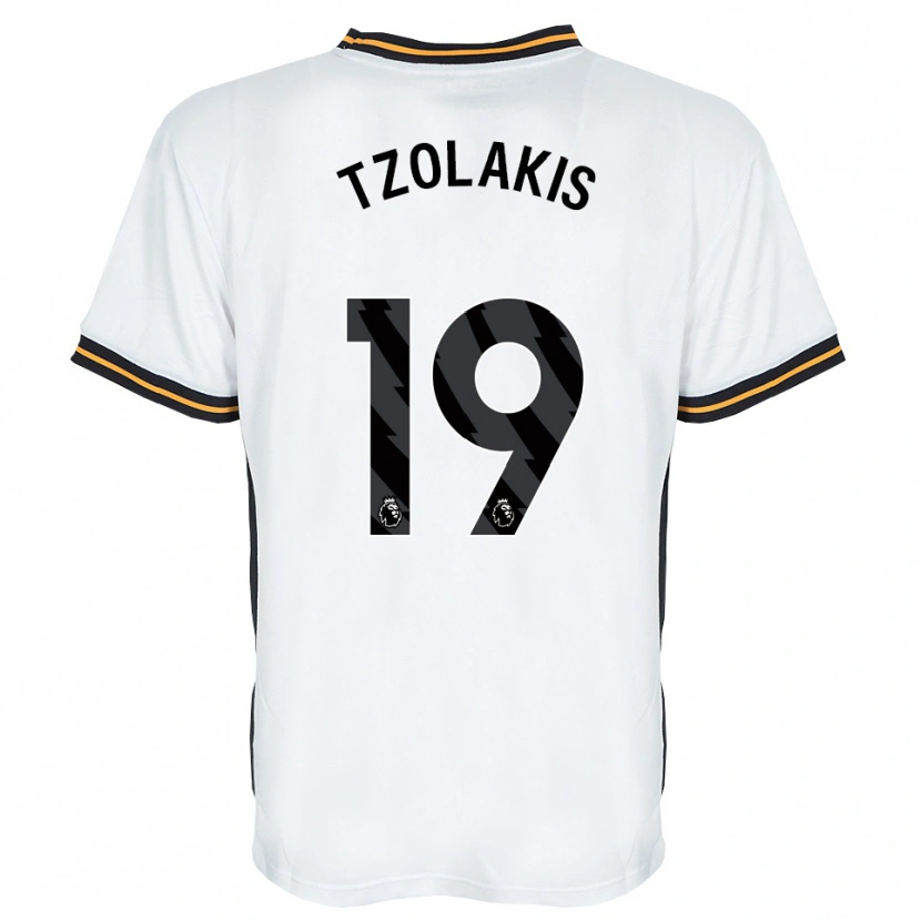 Danxen Män Konstantinos Tzolakis #19 Vit Orange Svart Bortatröja Matchtröjor 2026/27 Tröjor T-Tröja