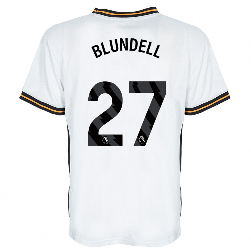 Danxen Män Maddie Blundell #27 Vit Orange Svart Bortatröja Matchtröjor 2026/27 Tröjor T-Tröja
