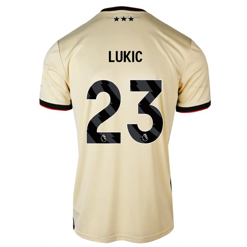 Danxen Män Saša Lukić #23 Citronkaka Svart Röd Bortatröja Matchtröjor 2026/27 Tröjor T-Tröja