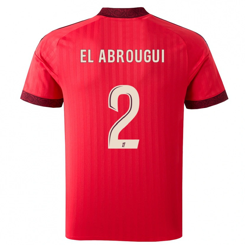 Danxen Män Wassim El Abrougui #2 Vinröd Röd Vit Bortatröja Matchtröjor 2026/27 Tröjor T-Tröja