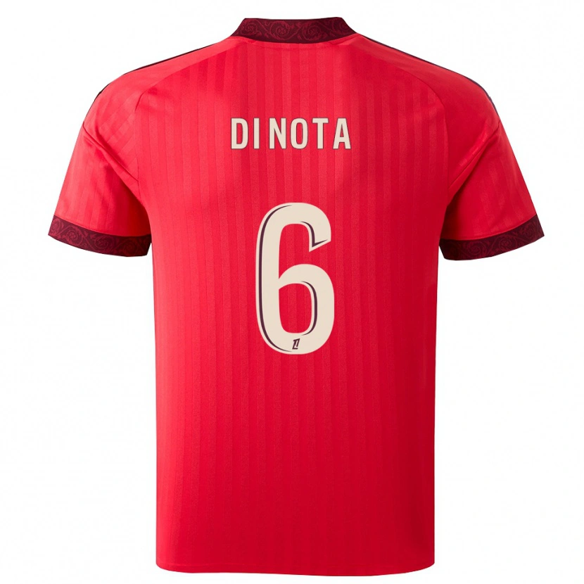 Danxen Män Lylian Di Nota #6 Vinröd Röd Vit Bortatröja Matchtröjor 2026/27 Tröjor T-Tröja