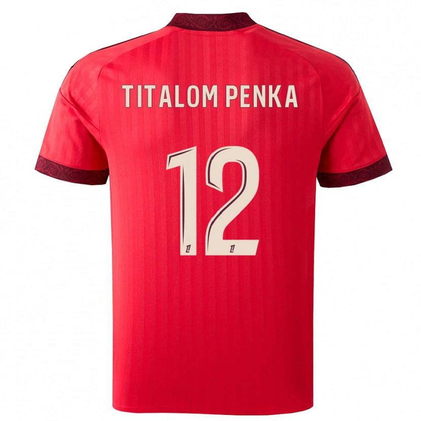 Danxen Män Edwin Titalom Penka #12 Vinröd Röd Vit Bortatröja Matchtröjor 2026/27 Tröjor T-Tröja