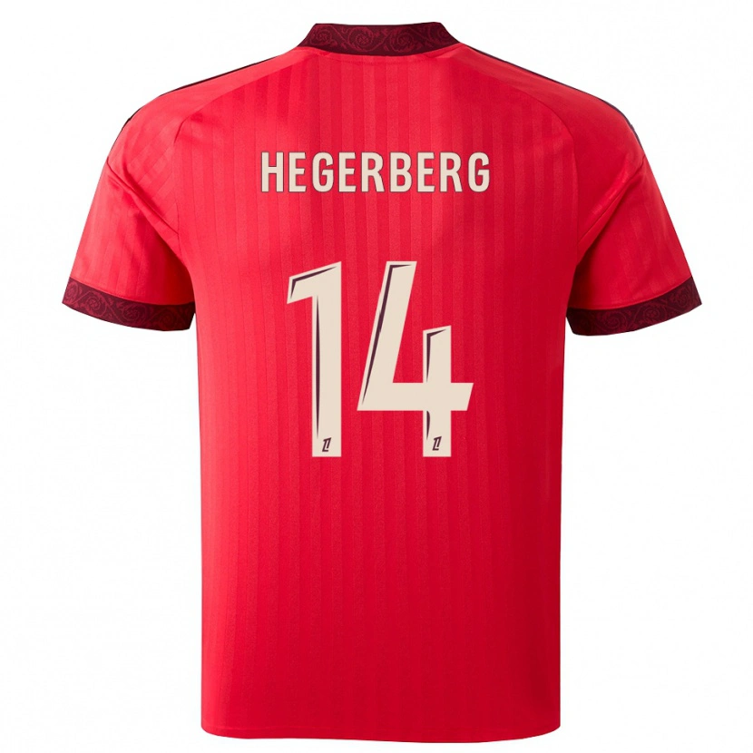 Danxen Män Ada Hegerberg #14 Vinröd Röd Vit Bortatröja Matchtröjor 2026/27 Tröjor T-Tröja