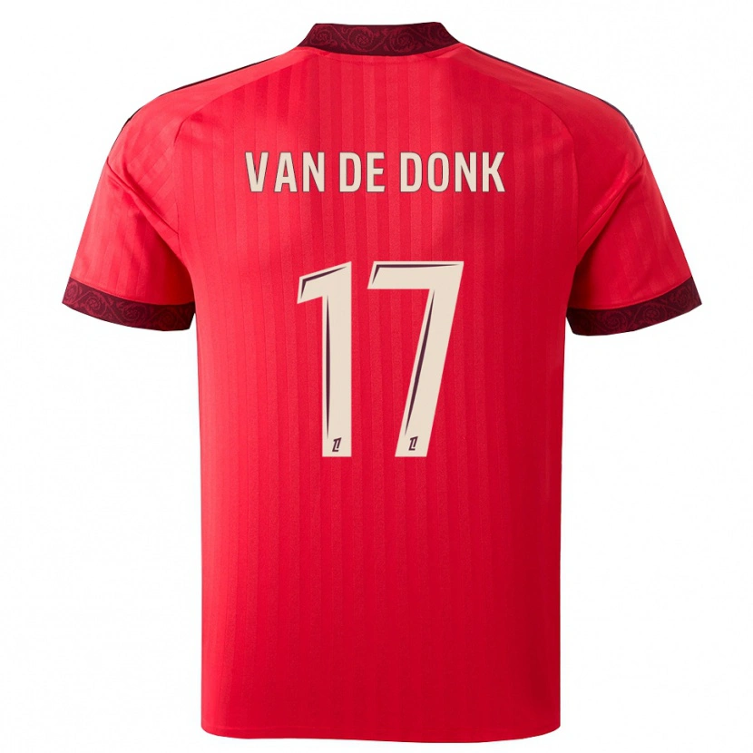 Danxen Män Danielle Van De Donk #17 Vinröd Röd Vit Bortatröja Matchtröjor 2026/27 Tröjor T-Tröja