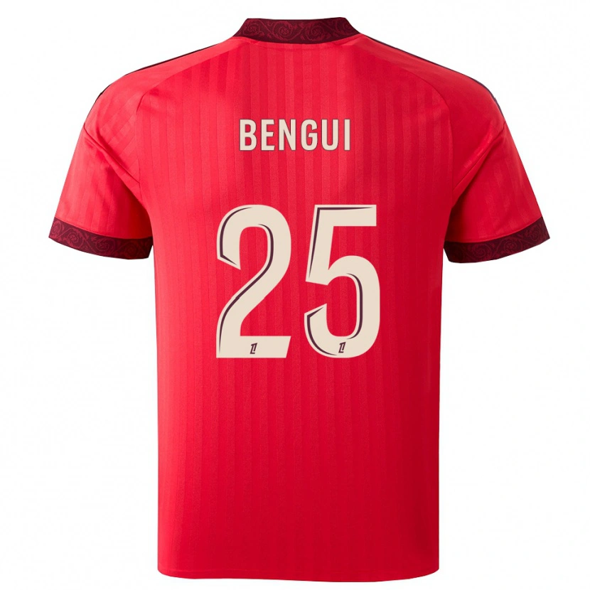 Danxen Män Justin Bengui #25 Vinröd Röd Vit Bortatröja Matchtröjor 2026/27 Tröjor T-Tröja