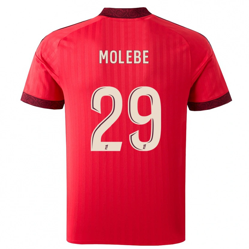 Danxen Män Enzo Molebe #29 Vinröd Röd Vit Bortatröja Matchtröjor 2026/27 Tröjor T-Tröja