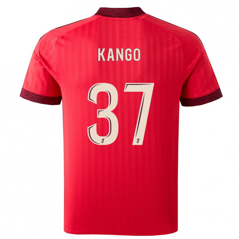 Danxen Män Steeve Kango #37 Vinröd Röd Vit Bortatröja Matchtröjor 2026/27 Tröjor T-Tröja