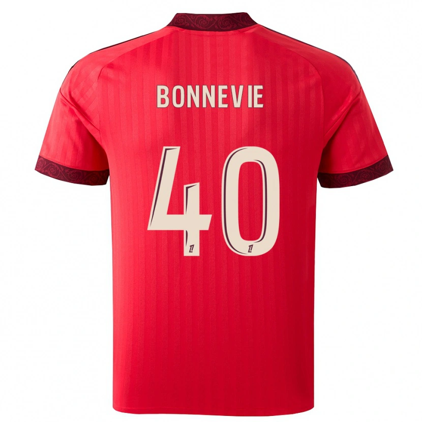 Danxen Män Kayne Bonnevie #40 Vinröd Röd Vit Bortatröja Matchtröjor 2026/27 Tröjor T-Tröja