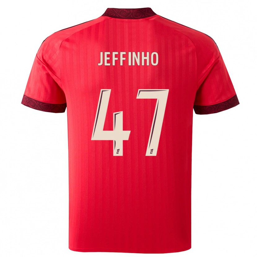 Danxen Män Jeffinho #47 Vinröd Röd Vit Bortatröja Matchtröjor 2026/27 Tröjor T-Tröja