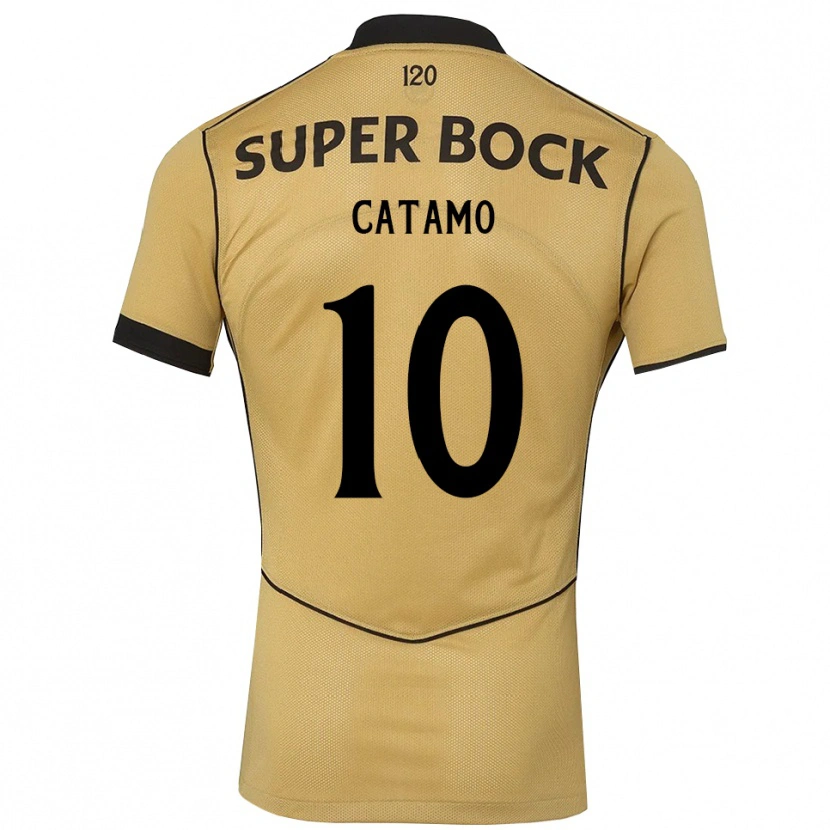 Danxen Män Geny Catamo #10 Gyllene Svart Bortatröja Matchtröjor 2026/27 Tröjor T-Tröja
