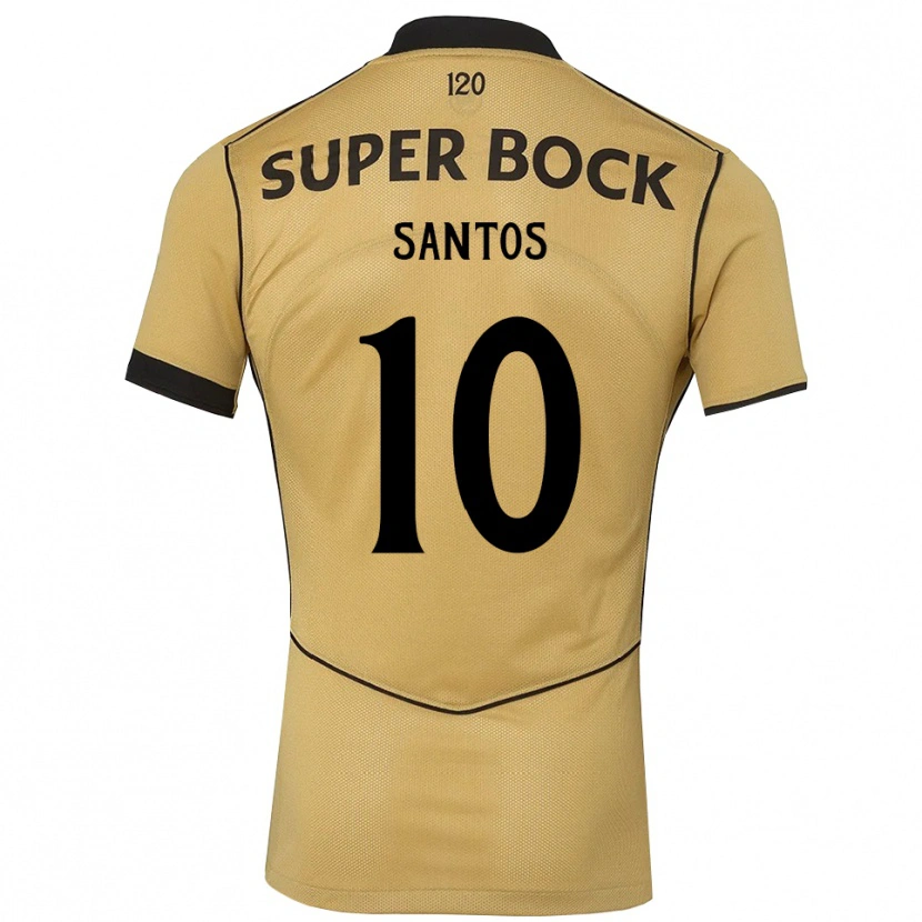Danxen Män Guilherme Santos #10 Gyllene Svart Bortatröja Matchtröjor 2026/27 Tröjor T-Tröja