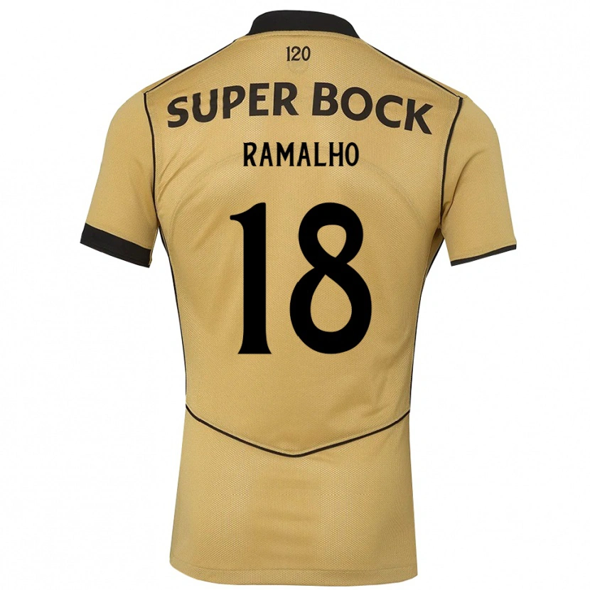 Danxen Män Inês Filipa Ramalho Gonçalves #18 Gyllene Svart Bortatröja Matchtröjor 2026/27 Tröjor T-Tröja
