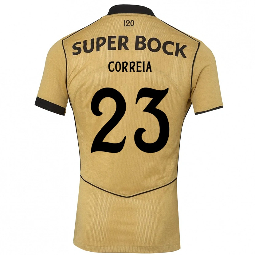 Danxen Män Duarte Correia #23 Gyllene Svart Bortatröja Matchtröjor 2026/27 Tröjor T-Tröja