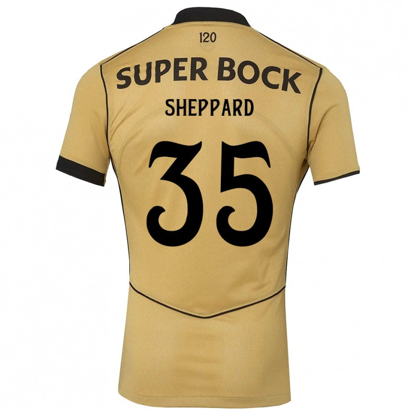 Danxen Män Catriona Sheppard #35 Gyllene Svart Bortatröja Matchtröjor 2026/27 Tröjor T-Tröja