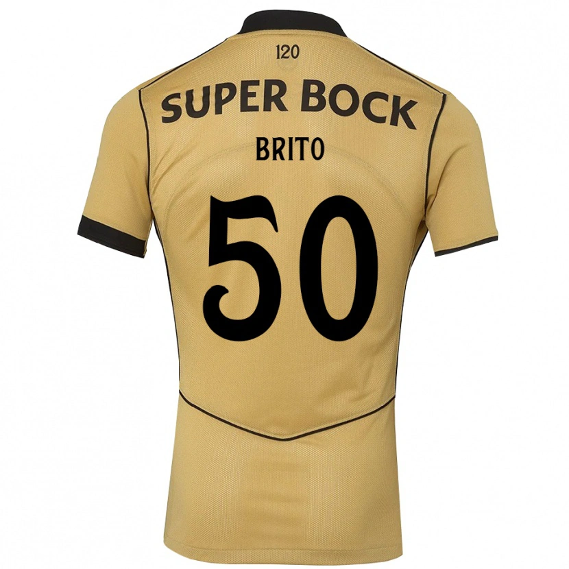 Danxen Män Alexandre Brito #50 Gyllene Svart Bortatröja Matchtröjor 2026/27 Tröjor T-Tröja