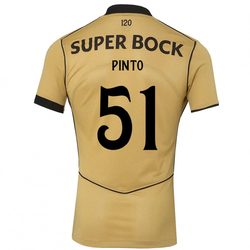 Danxen Män Diogo Pinto #51 Gyllene Svart Bortatröja Matchtröjor 2026/27 Tröjor T-Tröja