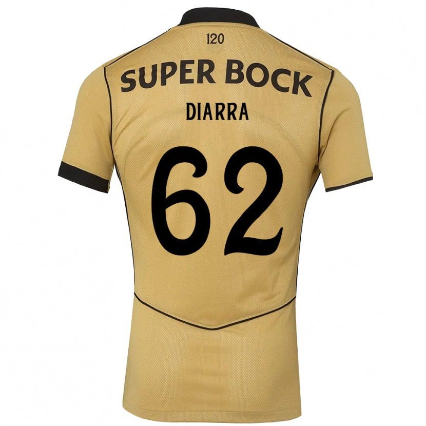 Danxen Män Ibrahim Diarra #62 Gyllene Svart Bortatröja Matchtröjor 2026/27 Tröjor T-Tröja