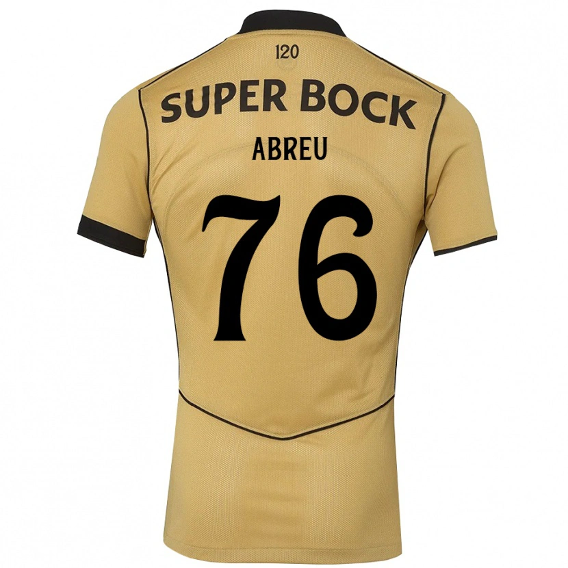Danxen Män Diogo Abreu #76 Gyllene Svart Bortatröja Matchtröjor 2026/27 Tröjor T-Tröja