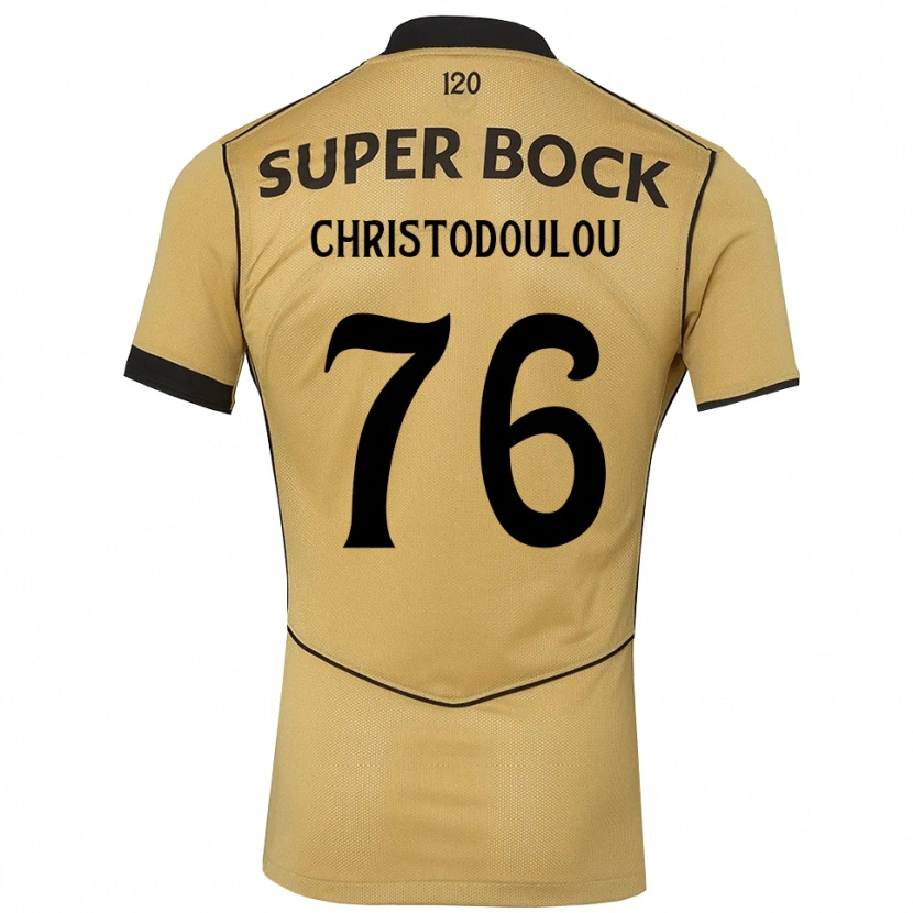 Danxen Män Argyris Christodoulou #76 Gyllene Svart Bortatröja Matchtröjor 2026/27 Tröjor T-Tröja