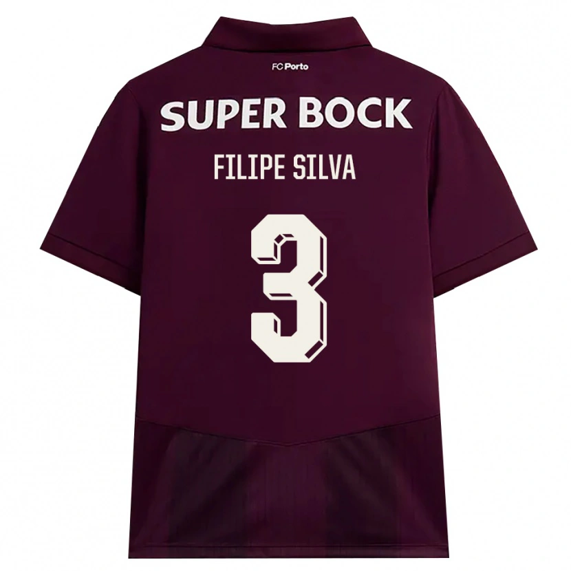 Danxen Män Filipe Silva #3 Vinröd Vit Bortatröja Matchtröjor 2026/27 Tröjor T-Tröja