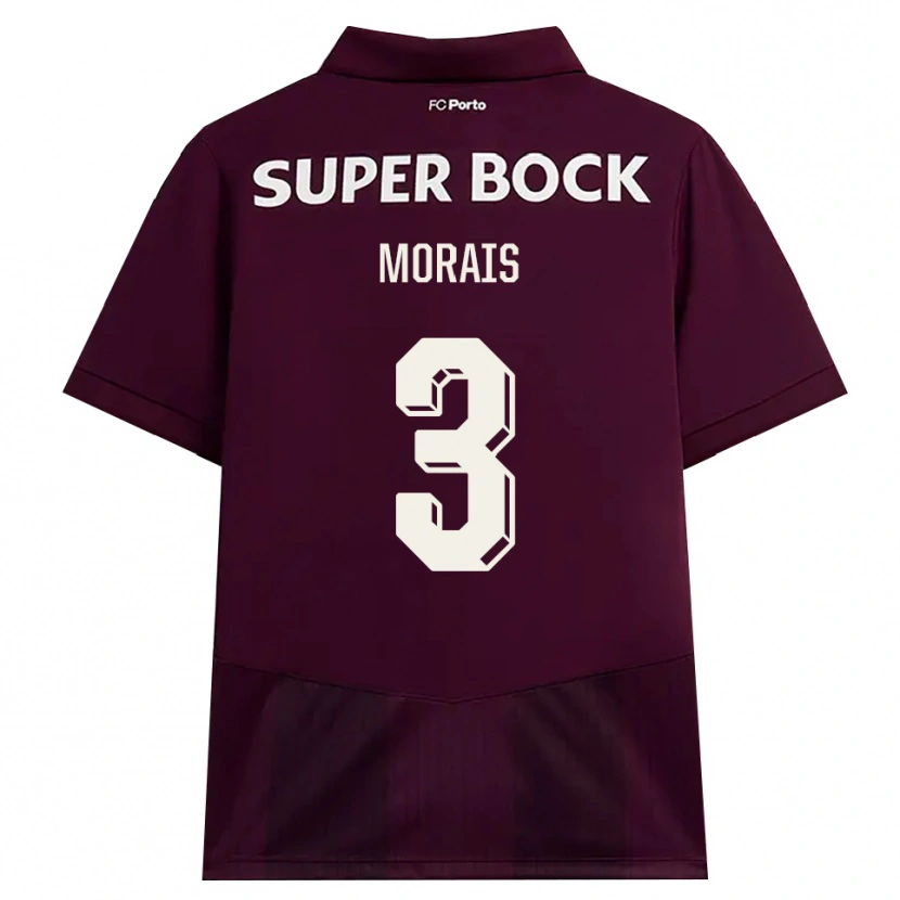 Danxen Män Rodrigo Morais #3 Vinröd Vit Bortatröja Matchtröjor 2026/27 Tröjor T-Tröja