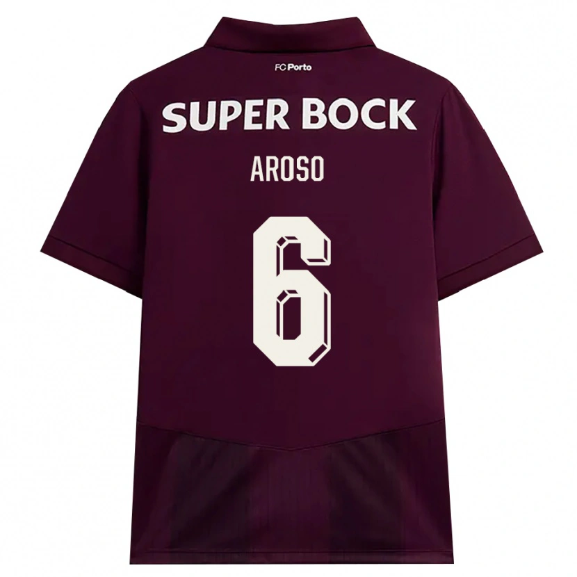 Danxen Män Carolina Aroso #6 Vinröd Vit Bortatröja Matchtröjor 2026/27 Tröjor T-Tröja