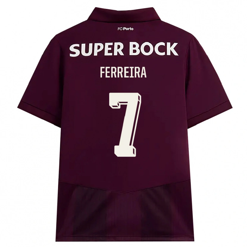 Danxen Män Maria Ferreira #7 Vinröd Vit Bortatröja Matchtröjor 2026/27 Tröjor T-Tröja