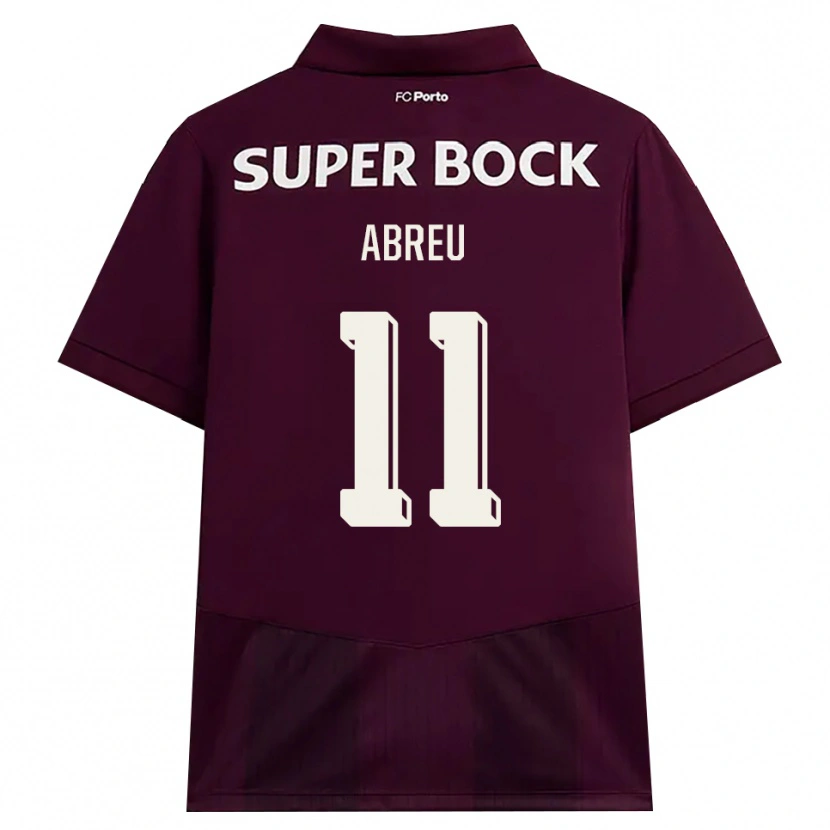 Danxen Män João Abreu #11 Vinröd Vit Bortatröja Matchtröjor 2026/27 Tröjor T-Tröja