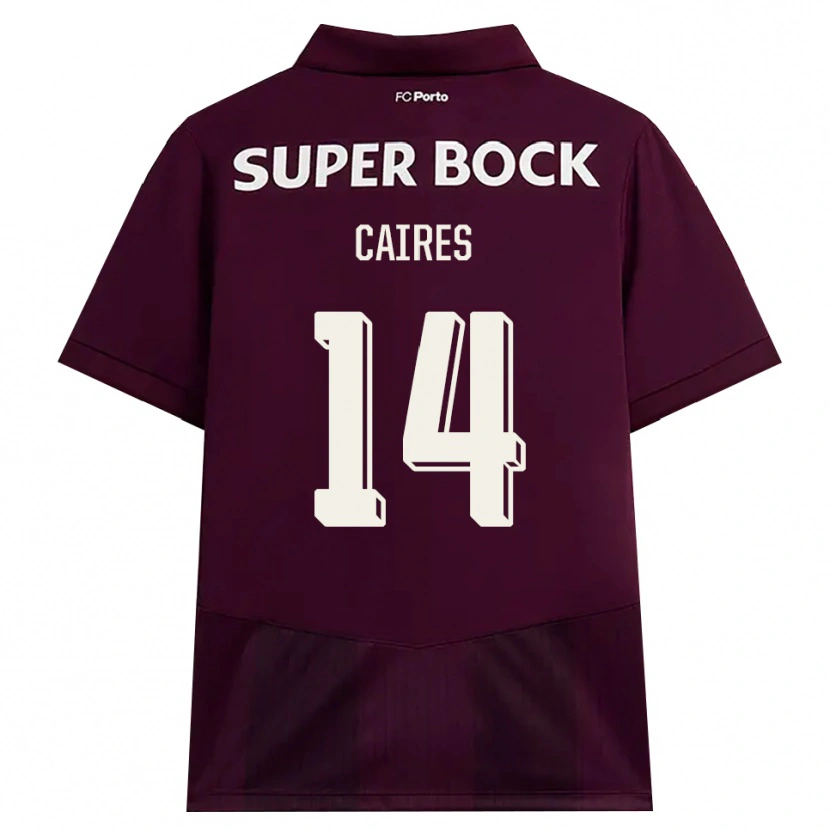 Danxen Män Tiago Caires #14 Vinröd Vit Bortatröja Matchtröjor 2026/27 Tröjor T-Tröja