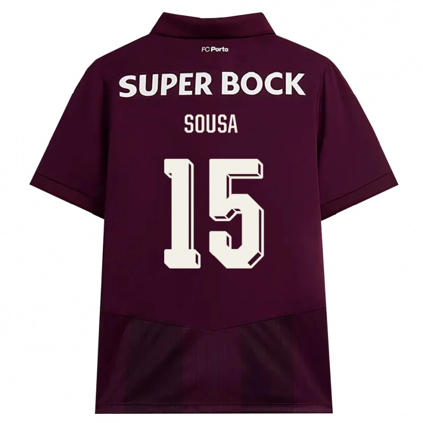 Danxen Män Vasco Sousa #15 Vinröd Vit Bortatröja Matchtröjor 2026/27 Tröjor T-Tröja