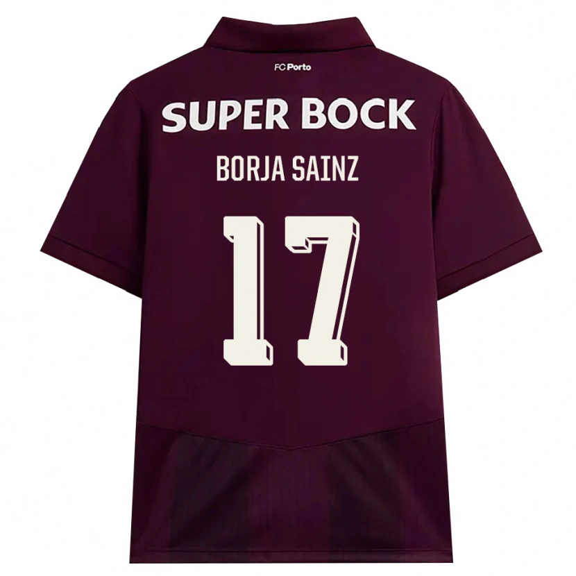 Danxen Män Borja Sainz #17 Vinröd Vit Bortatröja Matchtröjor 2026/27 Tröjor T-Tröja