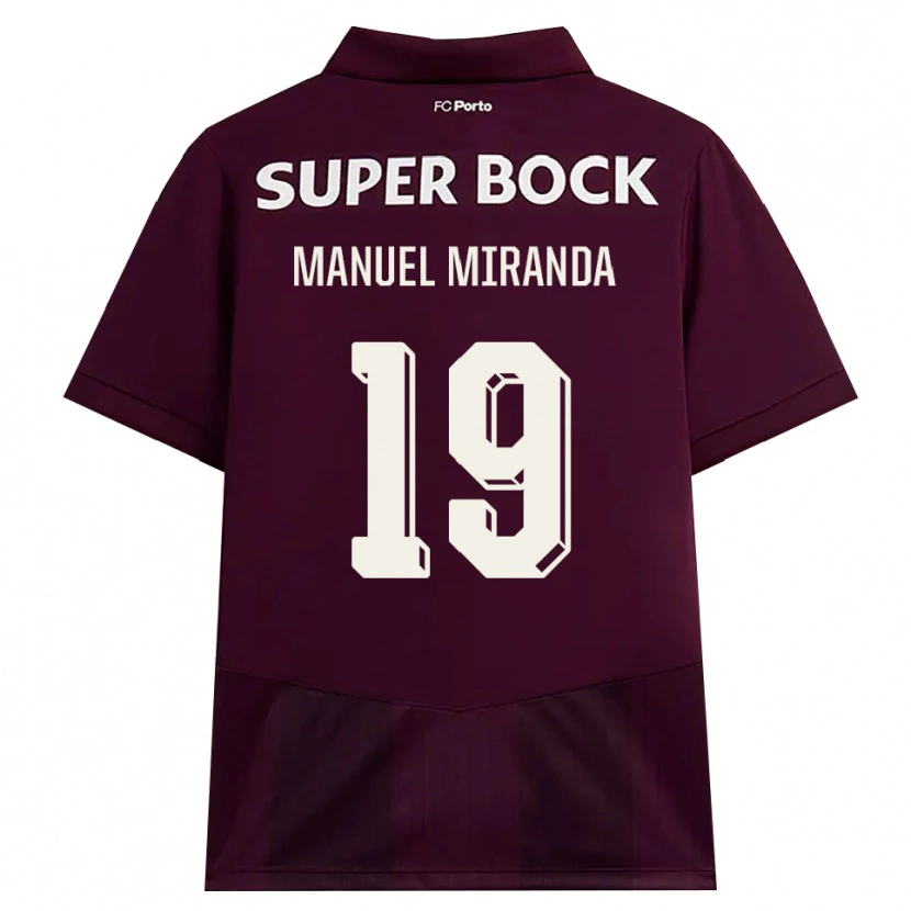 Danxen Män Manuel Miranda #19 Vinröd Vit Bortatröja Matchtröjor 2026/27 Tröjor T-Tröja