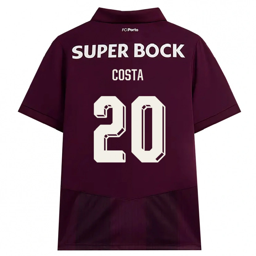 Danxen Män Alberto Costa #20 Vinröd Vit Bortatröja Matchtröjor 2026/27 Tröjor T-Tröja