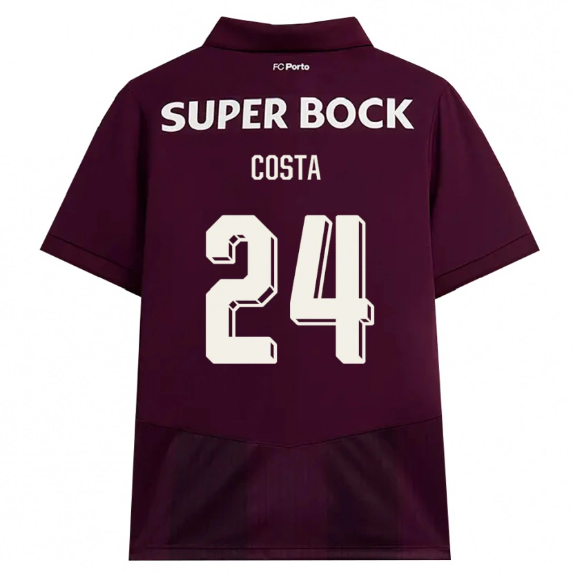 Danxen Män João Costa #24 Vinröd Vit Bortatröja Matchtröjor 2026/27 Tröjor T-Tröja