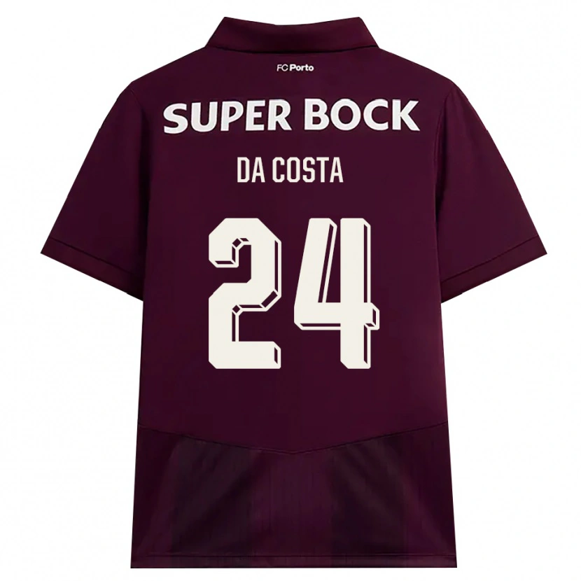Danxen Män Seif Da Costa #24 Vinröd Vit Bortatröja Matchtröjor 2026/27 Tröjor T-Tröja