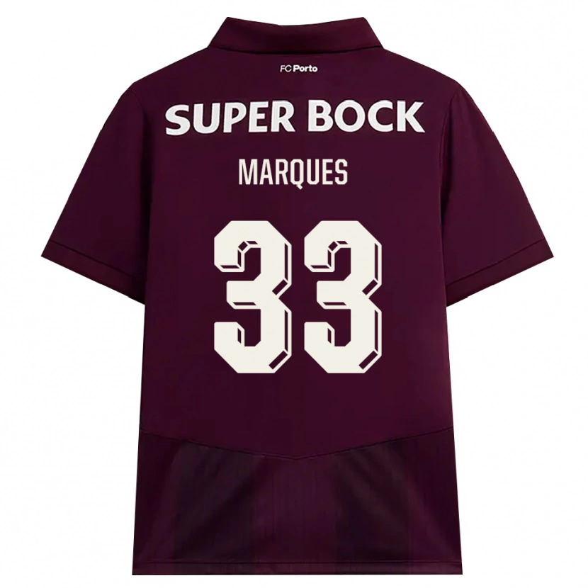 Danxen Män Bárbara Marques #33 Vinröd Vit Bortatröja Matchtröjor 2026/27 Tröjor T-Tröja