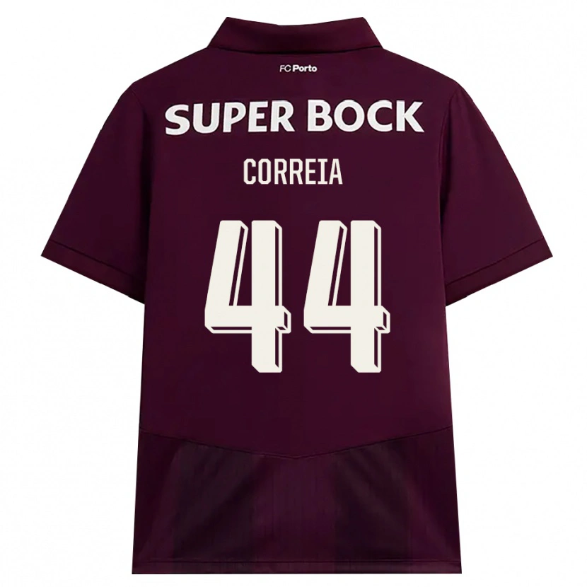 Danxen Män Romain Correia #44 Vinröd Vit Bortatröja Matchtröjor 2026/27 Tröjor T-Tröja