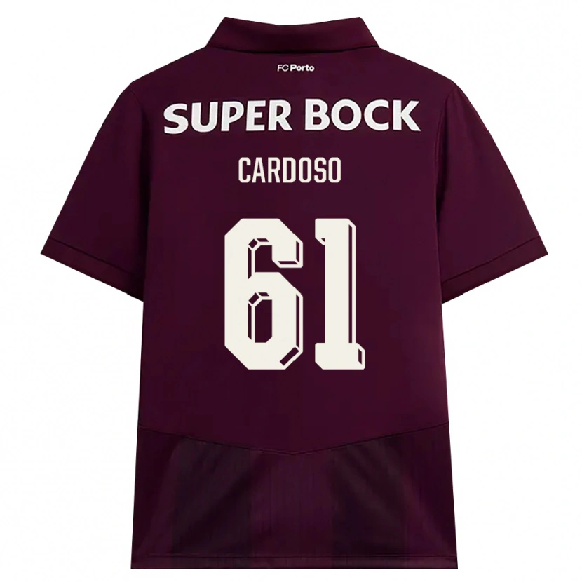 Danxen Män Ivan Cardoso #61 Vinröd Vit Bortatröja Matchtröjor 2026/27 Tröjor T-Tröja