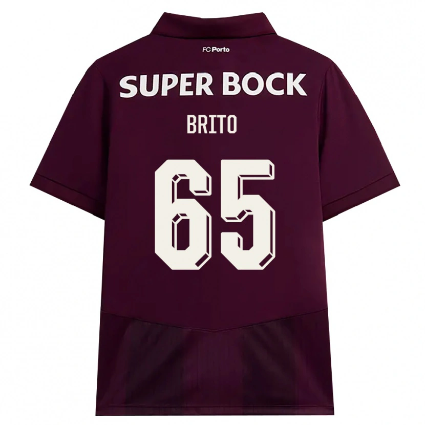 Danxen Män João Brito #65 Vinröd Vit Bortatröja Matchtröjor 2026/27 Tröjor T-Tröja