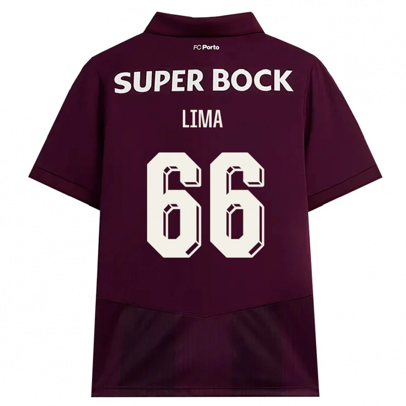 Danxen Män Bernardo Lima #66 Vinröd Vit Bortatröja Matchtröjor 2026/27 Tröjor T-Tröja