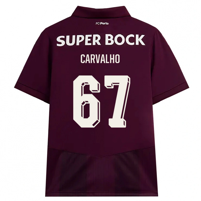 Danxen Män Guilherme Carvalho #67 Vinröd Vit Bortatröja Matchtröjor 2026/27 Tröjor T-Tröja